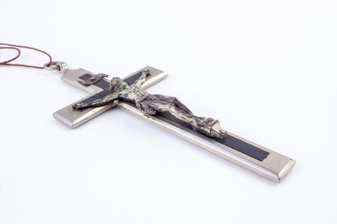 Vintage French Metal Rosary Crucifix