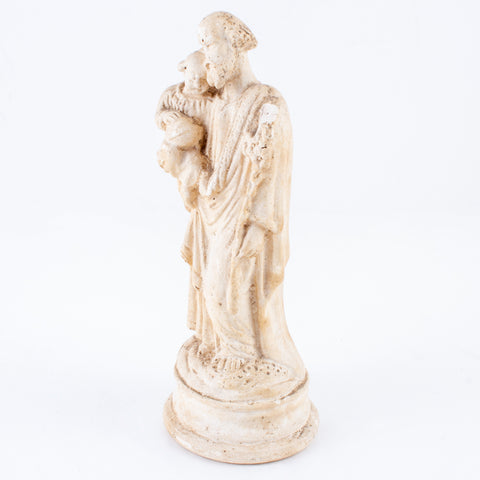 Small Vintage French Plaster Saint Anthony Figurine