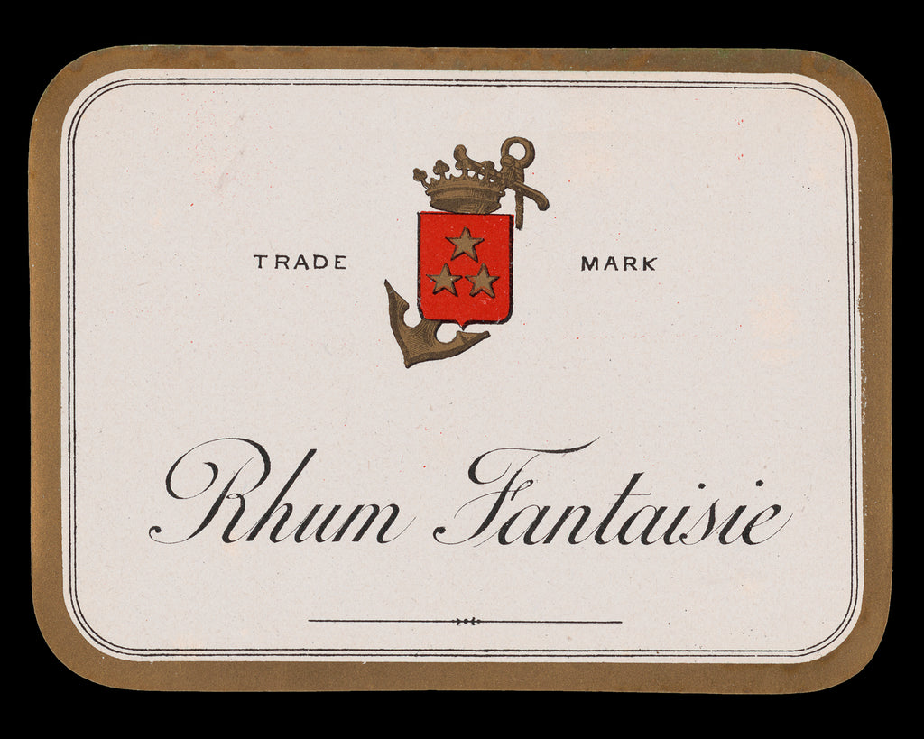Lithograph of Antique Rum Label from the French West Indies in New Framing