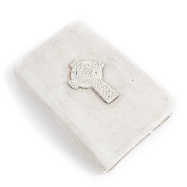 Cast Stone Book - Small Celtic Cross Book