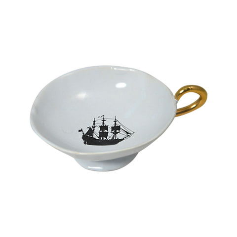 Kuhn Keramik Great Ship Gold-Handled Dish