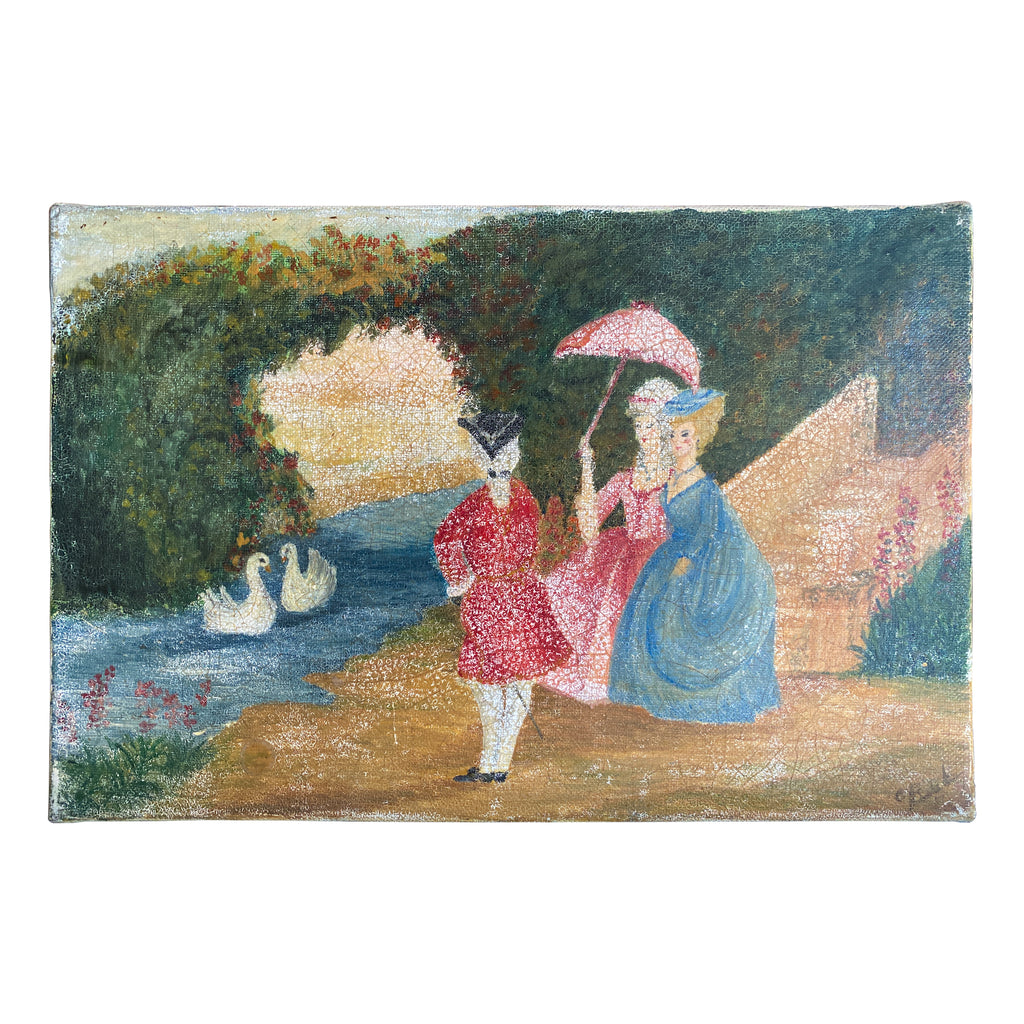 Small Vintage French Painting