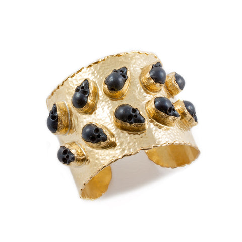 Stone Skull & Brass Cuff from Istanbul