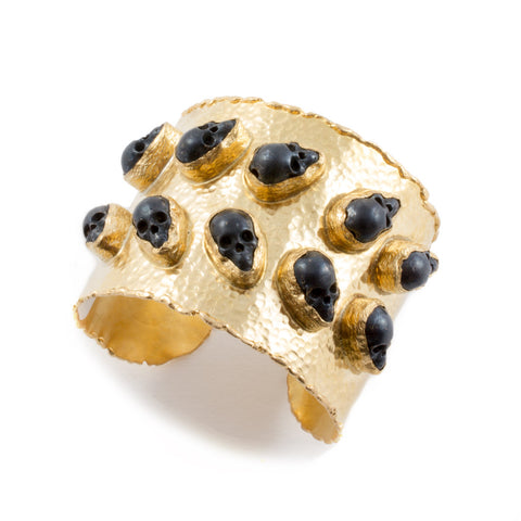 Stone Skull & Brass Cuff from Istanbul