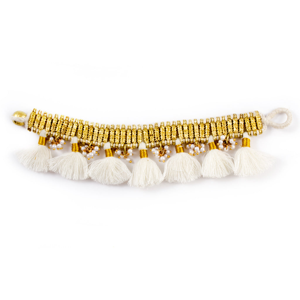 Sunshine Bracelet in White - Handmade in Egypt
