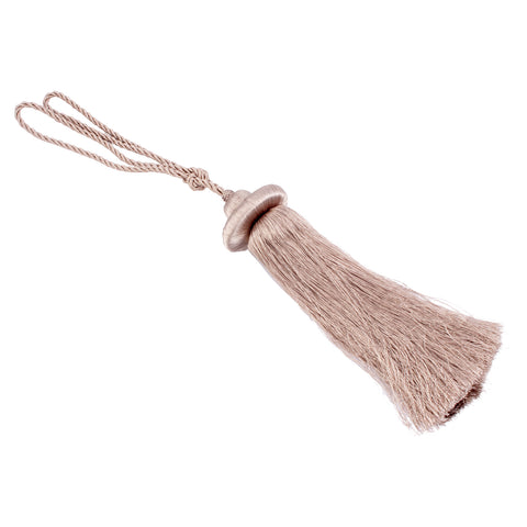 Handmade French Silk Oversized Tassel in Silver Taupe