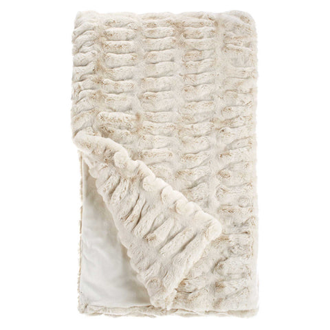 Ivory Mink Faux Fur Throw
