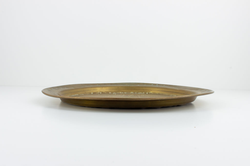 Vintage Hand-Hammered Brass "Tunis" Plate