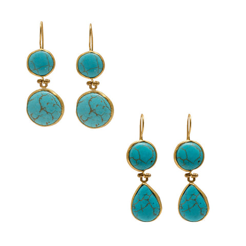 Turkish Delights Earrings: Turquoise Drop Earrings from Istanbul