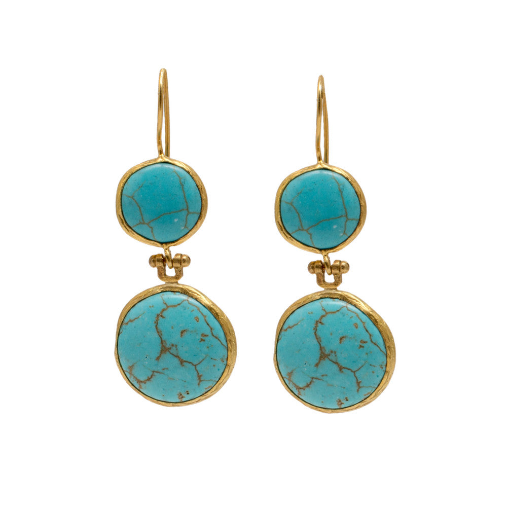 Turkish Delights Earrings: Turquoise Drop Earrings from Istanbul