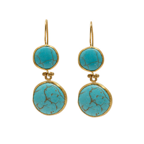 Turkish Delights Earrings: Turquoise Drop Earrings from Istanbul