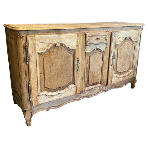 Antique French Louis XV Stripped Oak Buffet, circa 1830