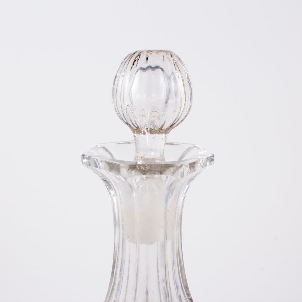 Vintage French Faceted Crystal Cruet Decanter