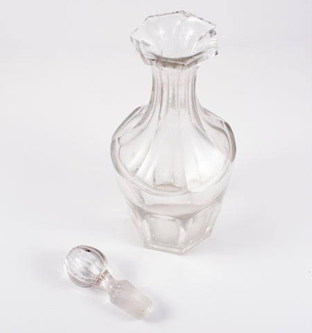 Vintage French Faceted Crystal Cruet Decanter
