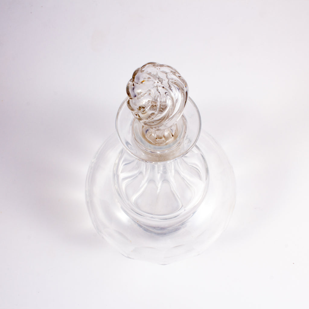 Vintage French Faceted Cruet Decanter