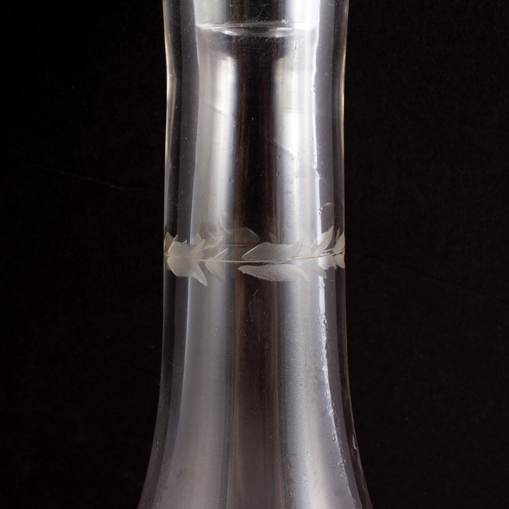 Vintage French Etched Glass Decanter