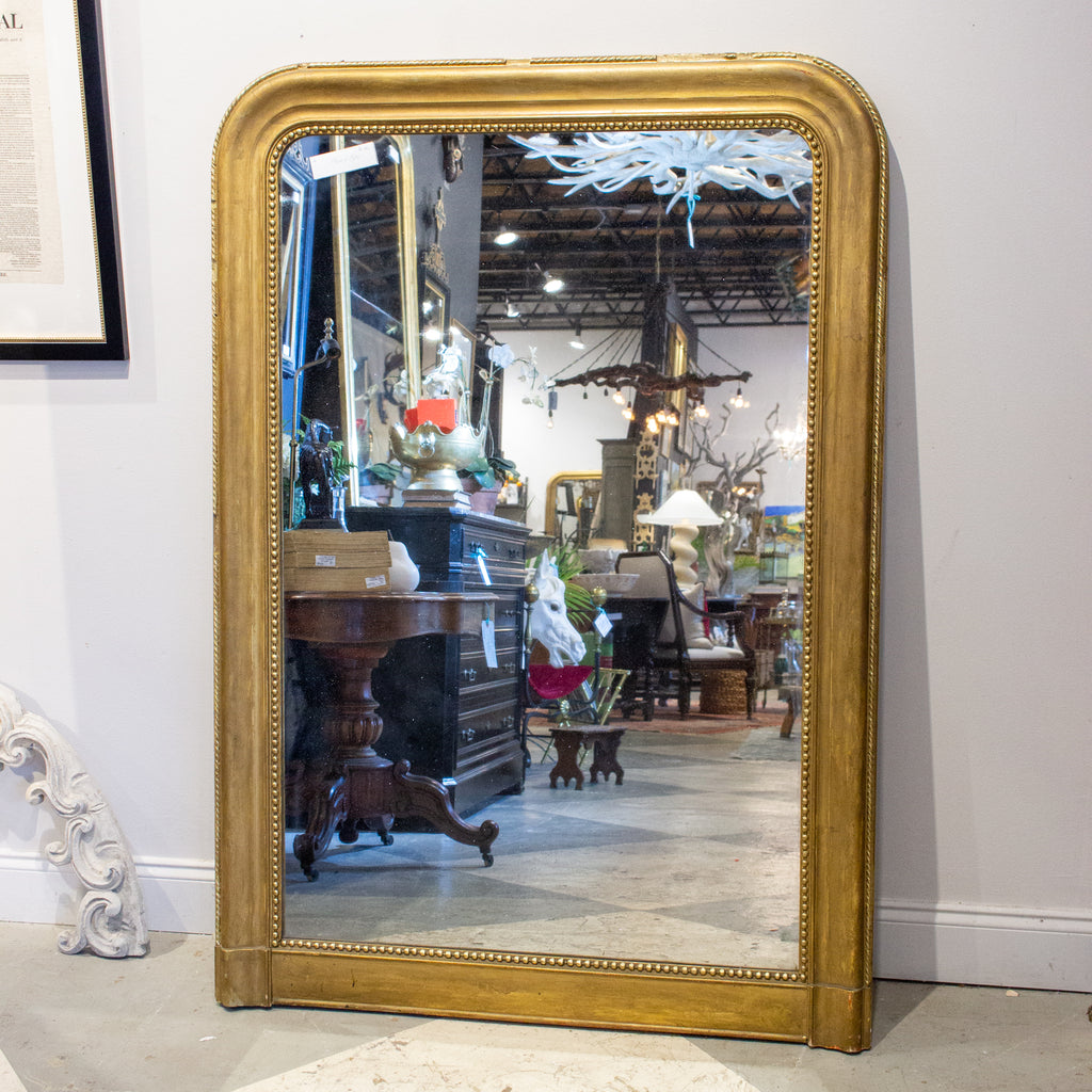 Wide 19th Century French Louis Philippe Gilt Mirror - Mercury Glass, 661048