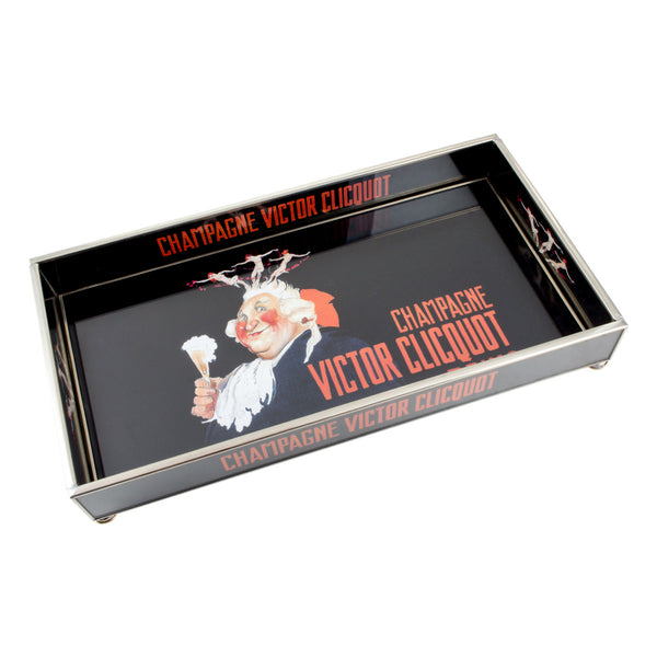 Achille Mauzan's "Victor Clicquot" Nickel & Glass Tray