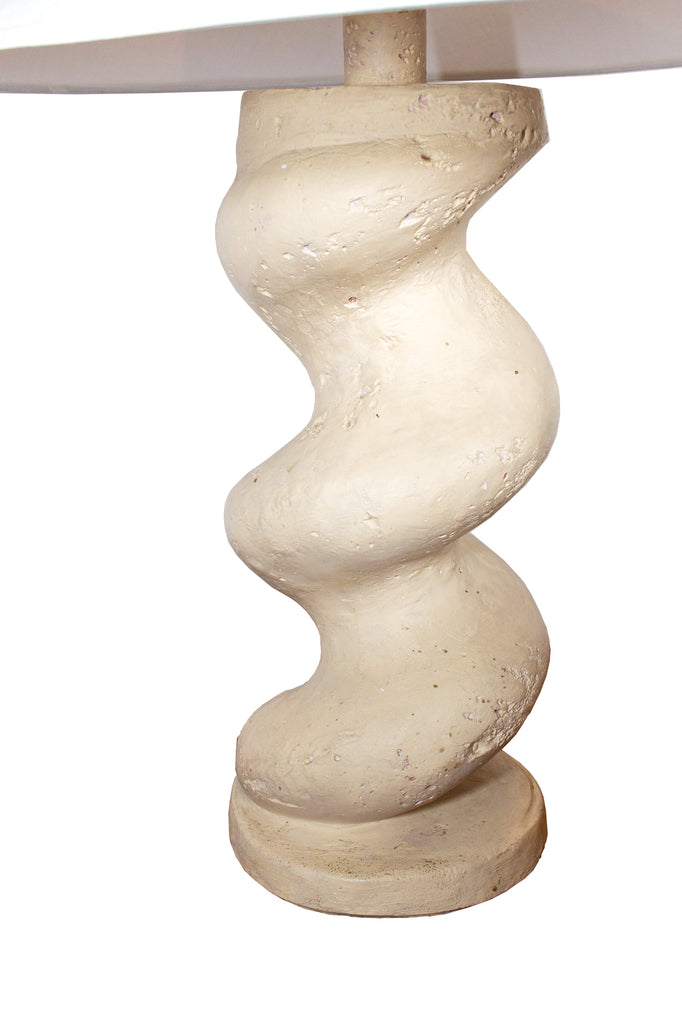 Vintage French Ceramic Corkscrew Shaped Table Lamp