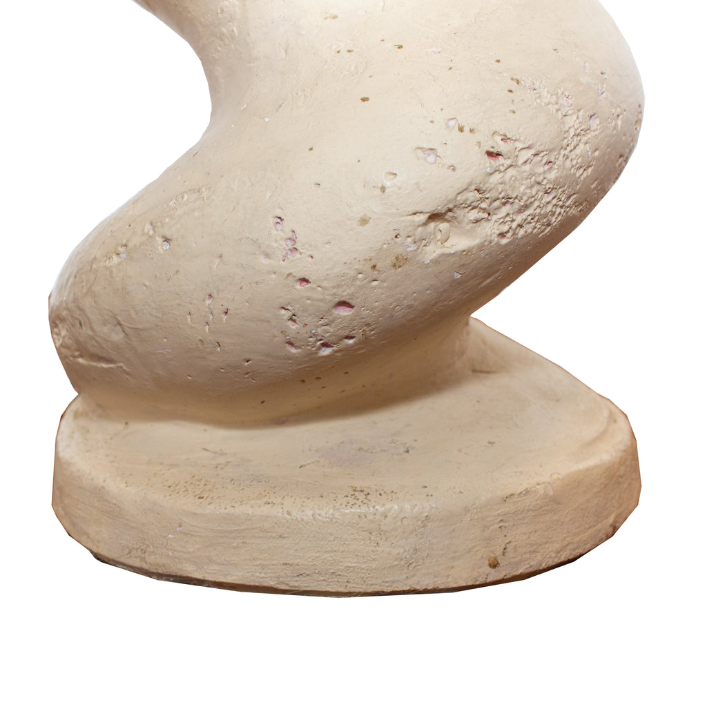 Vintage French Ceramic Corkscrew Shaped Table Lamp