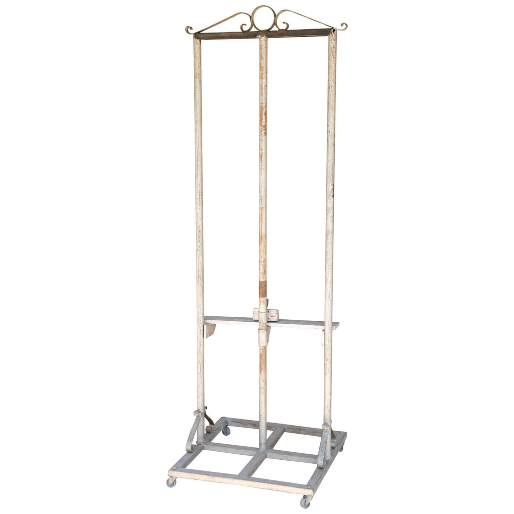1920s Vintage French Metal Easel on Casters