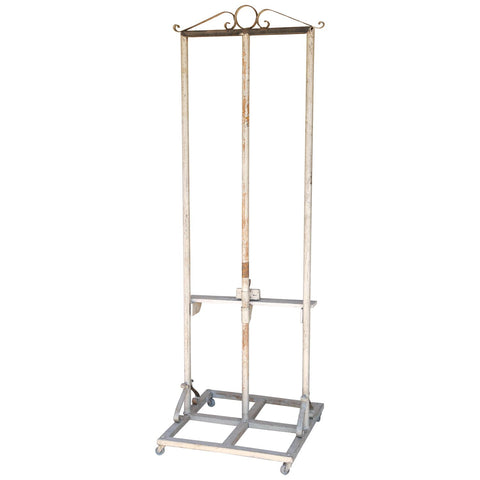 1920s Vintage French Metal Easel on Casters