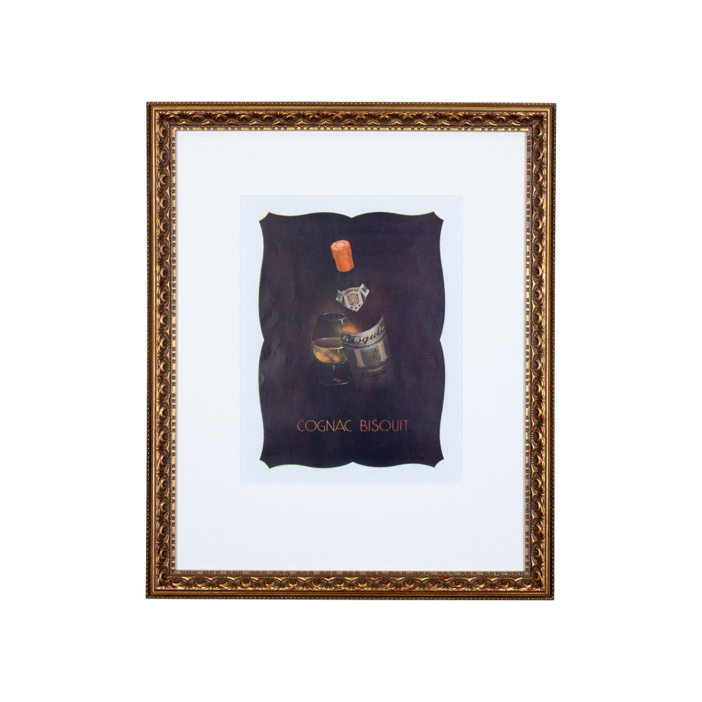 Framed Vintage French Cognac Bisquit Print Ad