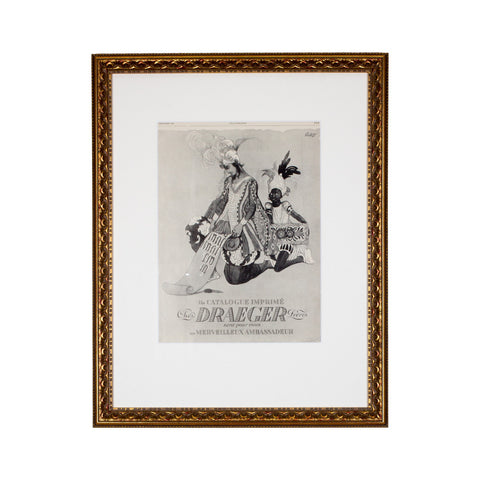 Framed Vintage Draeger Bros. Print Ad