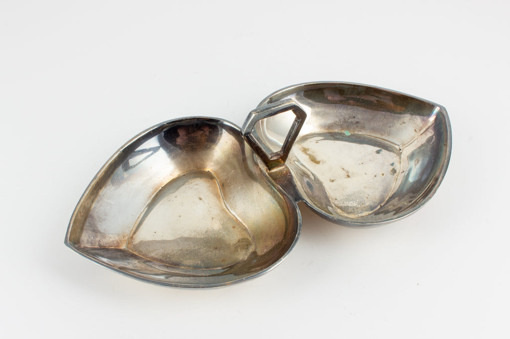 Vintage French Metal Heart Dish