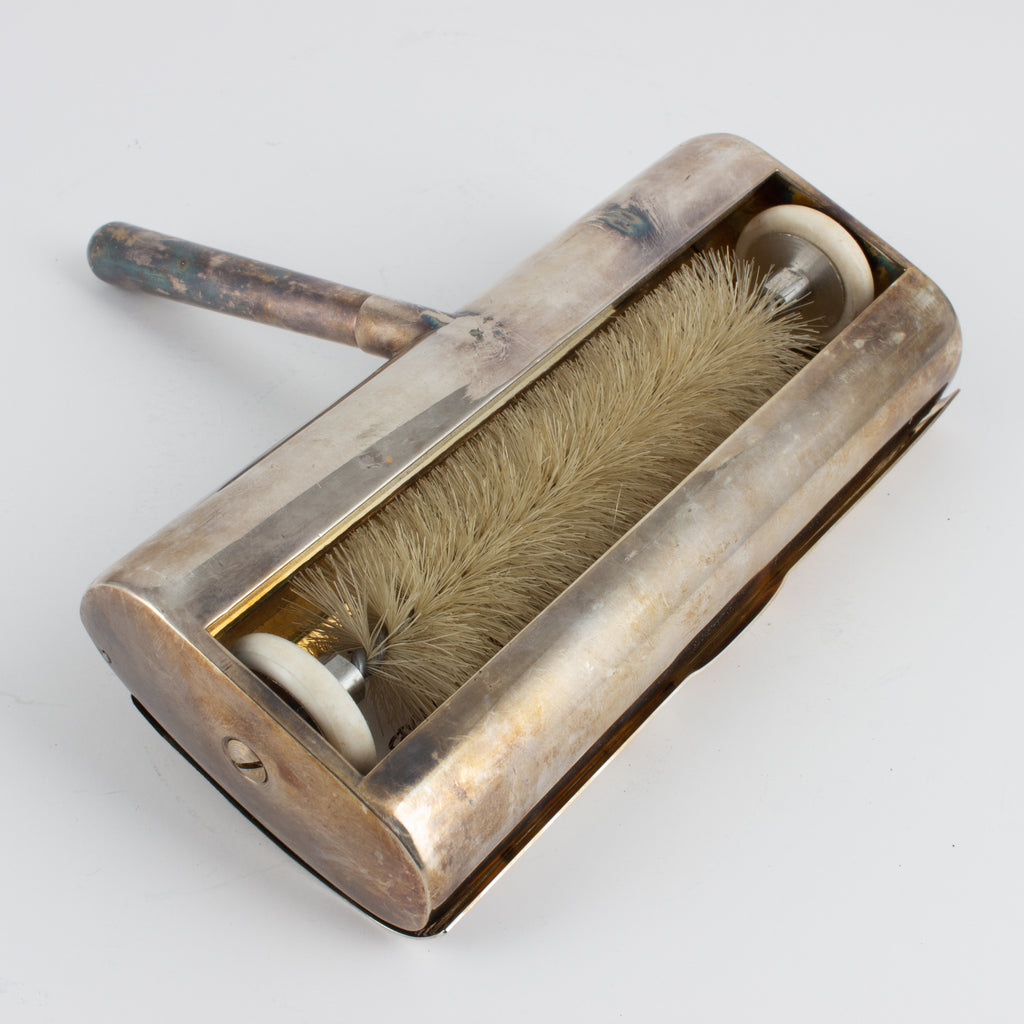 Mid-Century Silver Plate Table Crumb Roller found in France