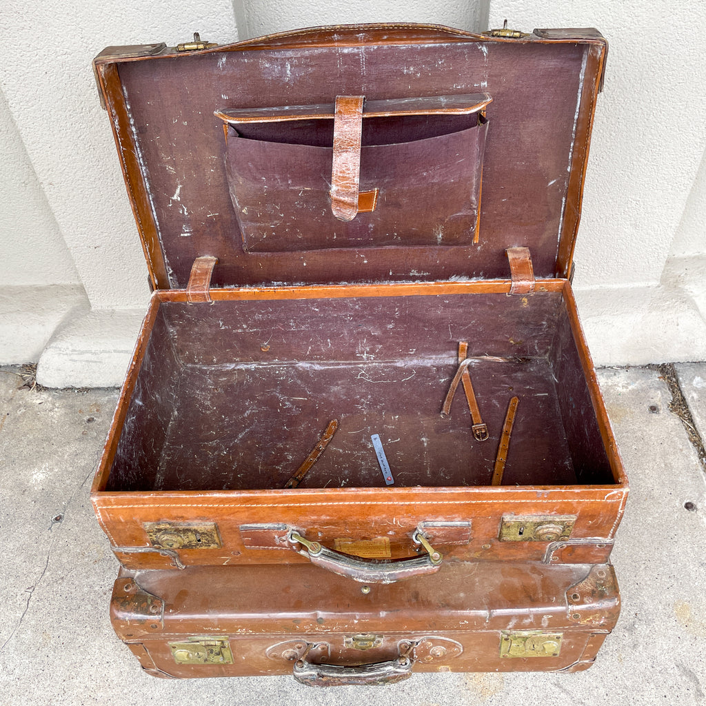 Vintage Stacked Luggage Side Table found in France
