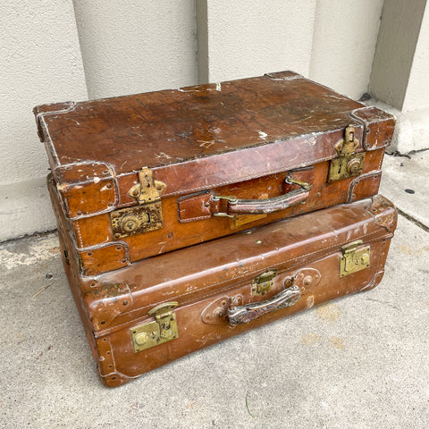 Vintage Stacked Luggage Side Table found in France