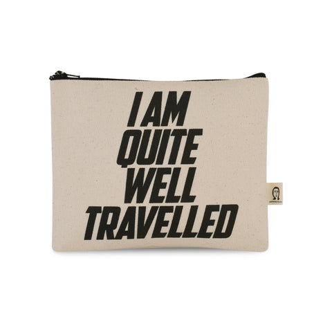 I am Quite Well Travelled Canvas Printed Pouch