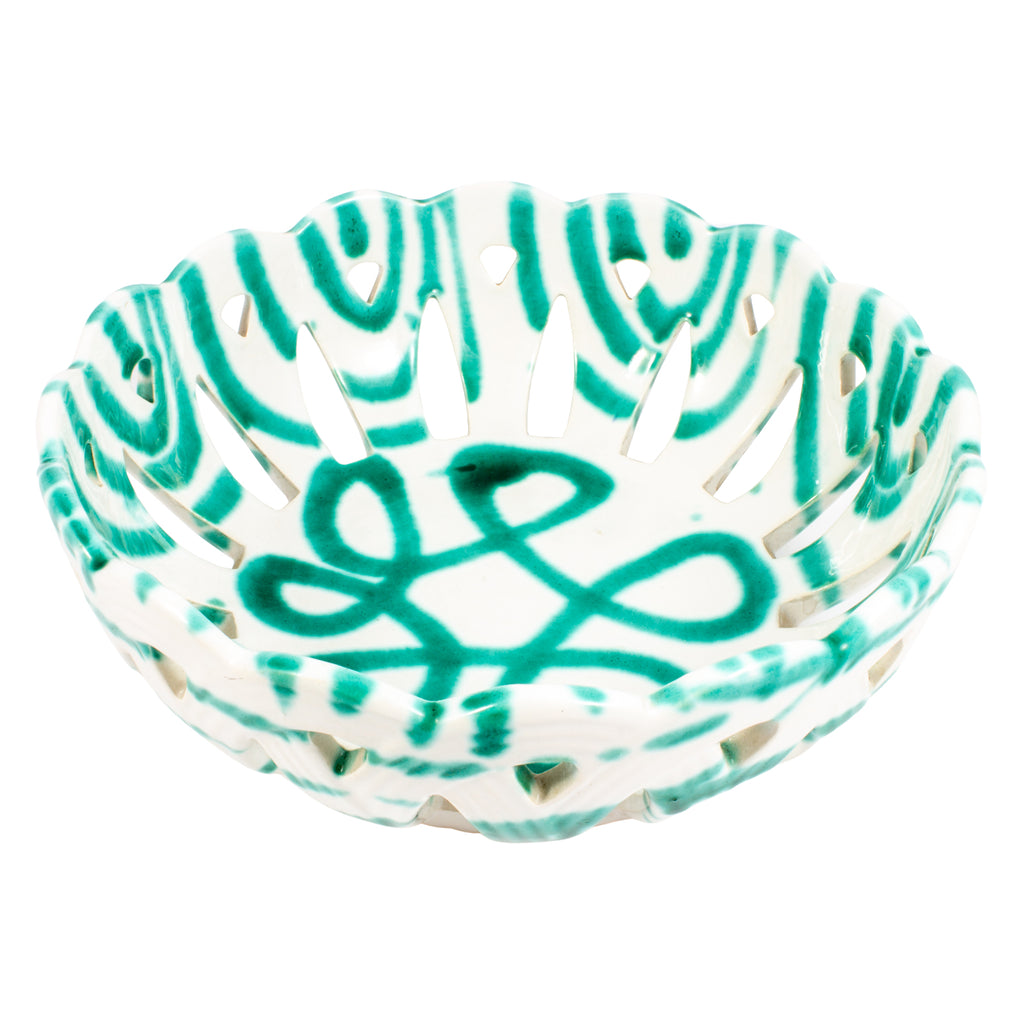 Vintage Gmunder Keramik Flamed Green Ceramic Bowl