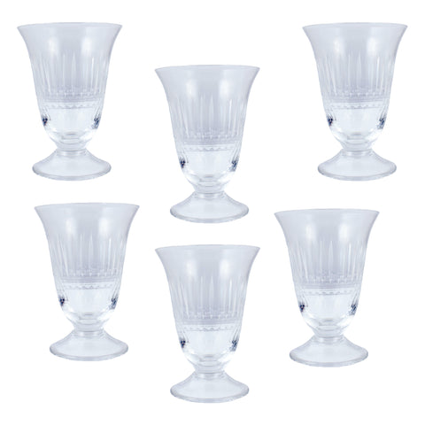 Set of Vintage French Crystal Wine Glasses