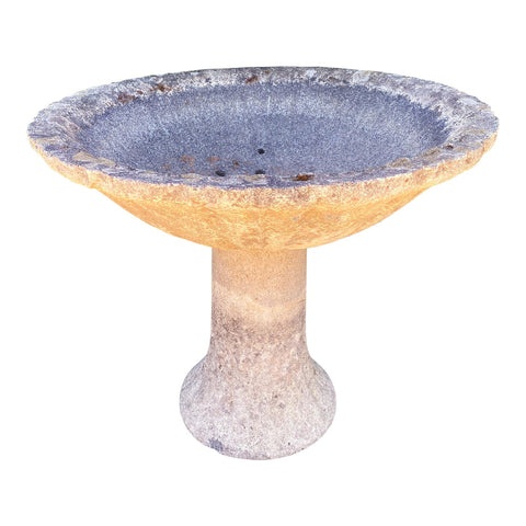 Antique French Stone Birdbath