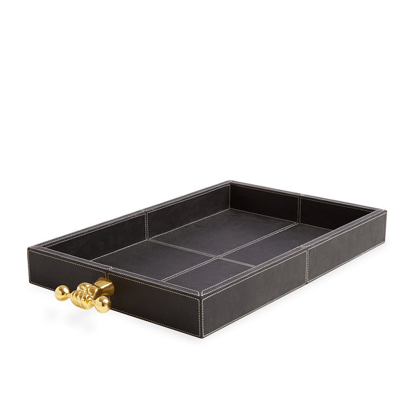 Jonathan Adler Barbell Leather Tray