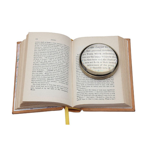 Metal & Glass Magnifying Glass Paperweight