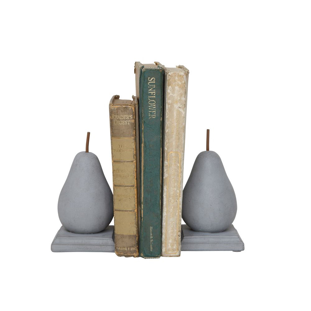 Cement Pear Bookends