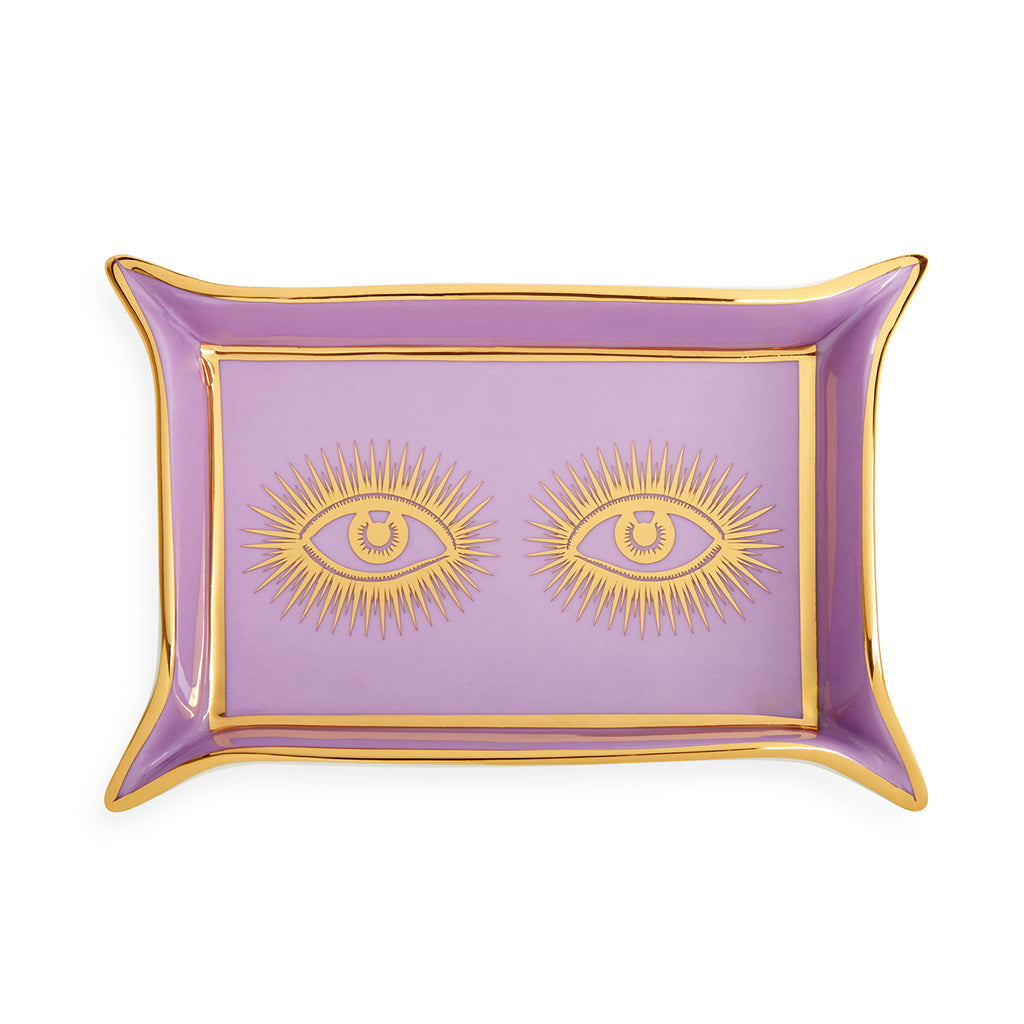 Eyes Valet Dish with 24k Gold Detail