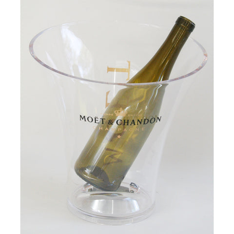 French Acrylic Moet & Chandon Bottle Chiller & Ice Bucket