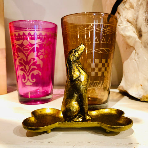 Pewter Dog & Bone Jewelry Dish
