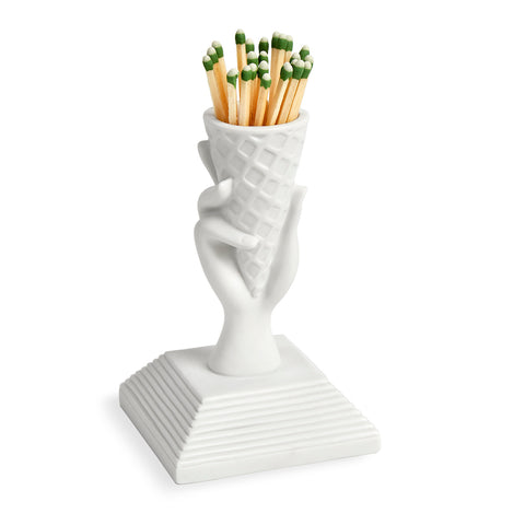 I-Scream Match Strike in White Porcelain from Jonathan Adler