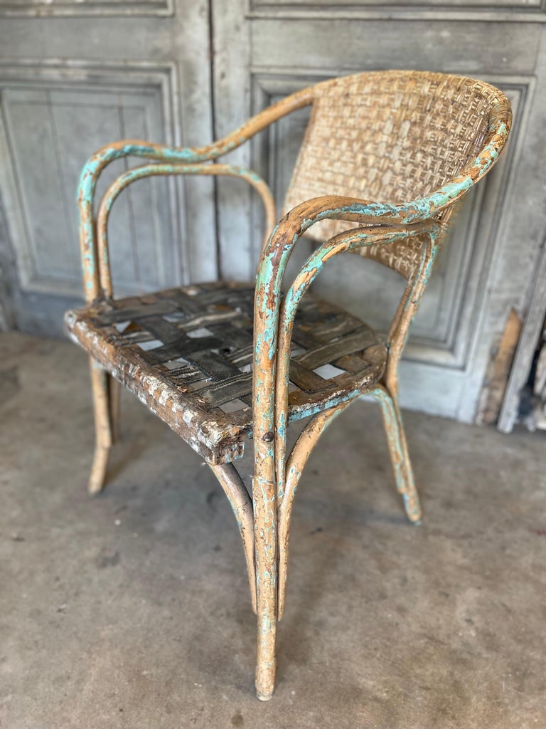 Vintage Spanish Bamboo Set/6 Chairs