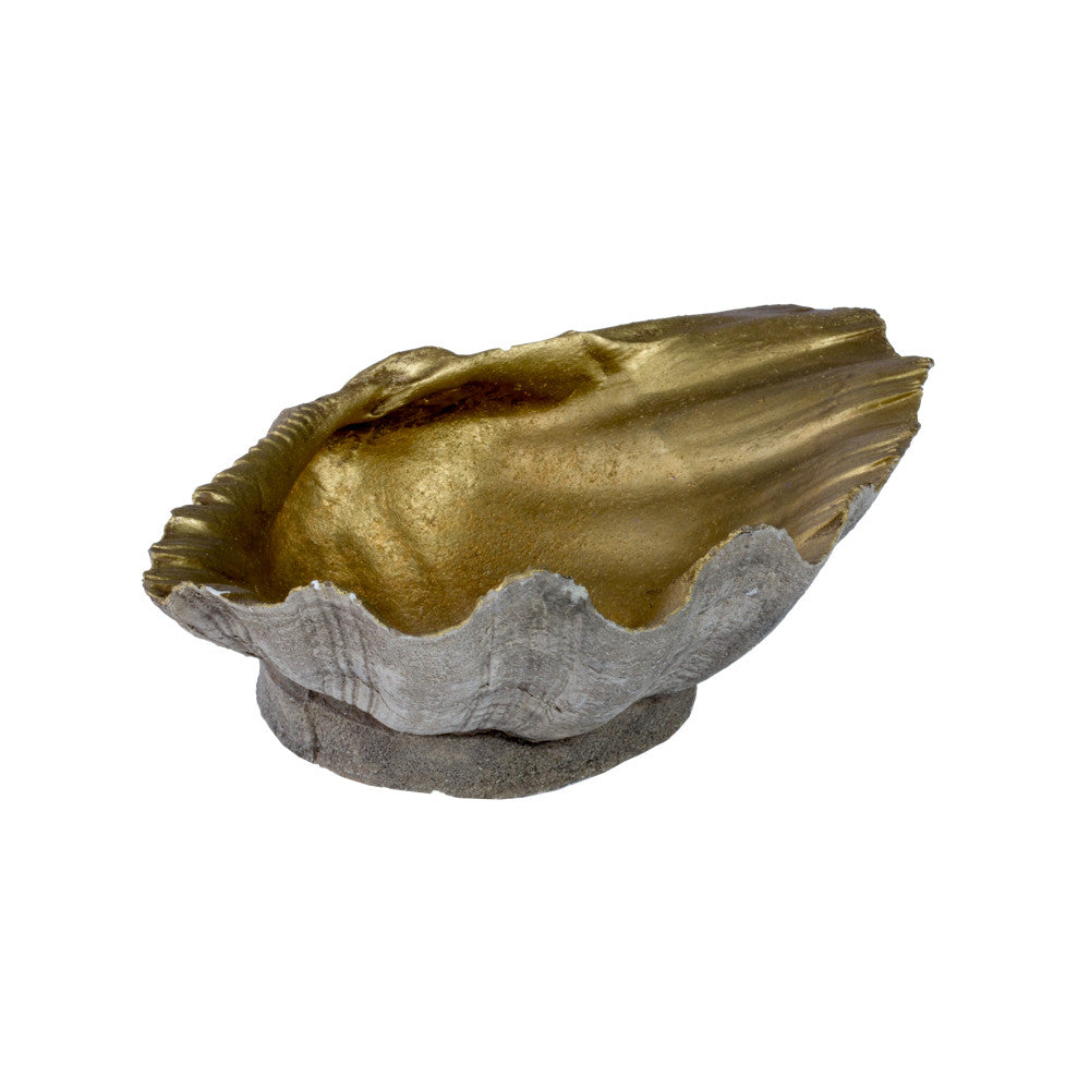 Painted Gold Stone Shell Dish