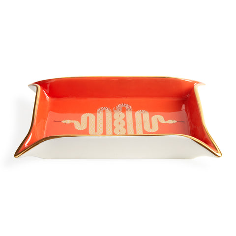 Snake Valet Dish with 24k Gold Detail