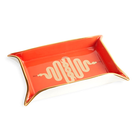 Snake Valet Dish with 24k Gold Detail