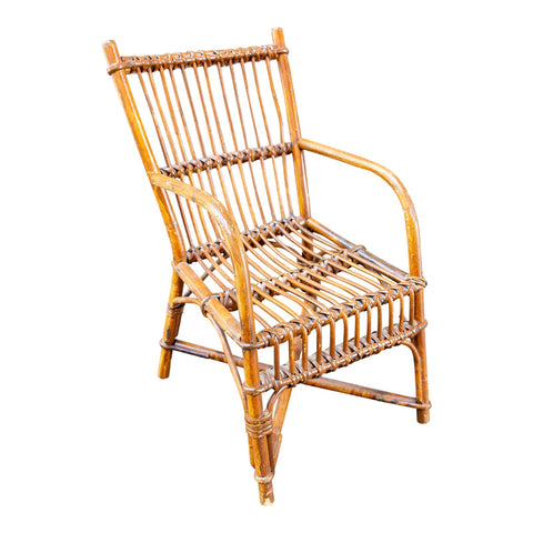 Vintage French Children's Rattan Chair