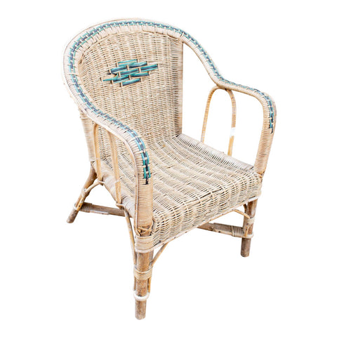 Vintage French Children's Wicker Chair