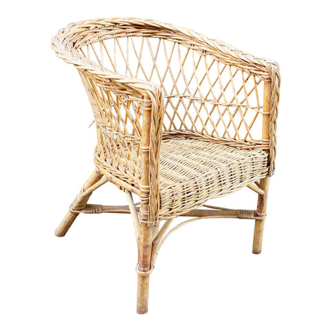 Vintage French Children's Wicker Chair